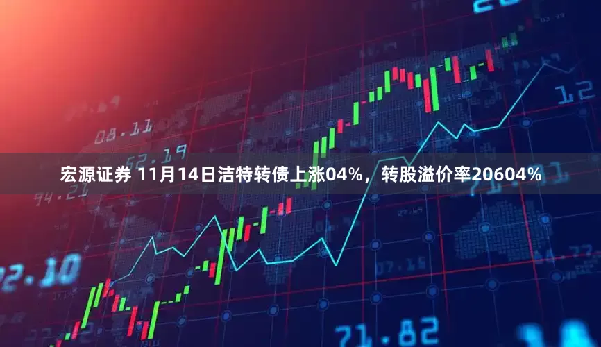 宏源证券 11月14日洁特转债上涨04%，转股溢价率20604%